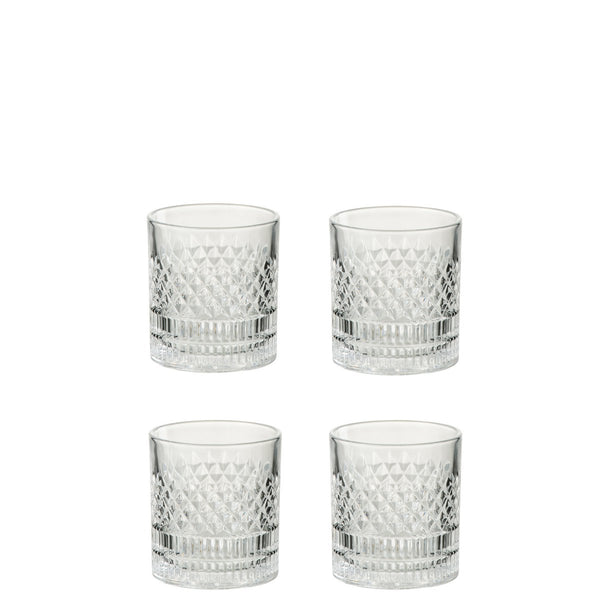 Tennessee Whiskey Glasses Set of 4 in Gift Box Transparent 9.5 cm