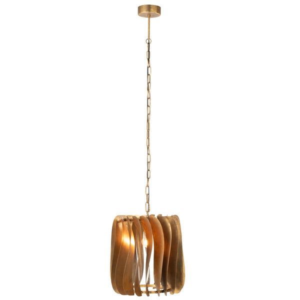 Tina metal ceiling lamp in black and gold - 148.5 cm