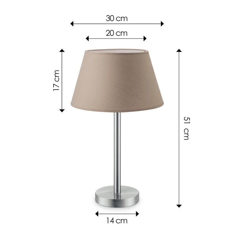 Home Sweet Home Tischleuchte Largo – E27 Taupe Tischleuchte Abmessungen 30 cm