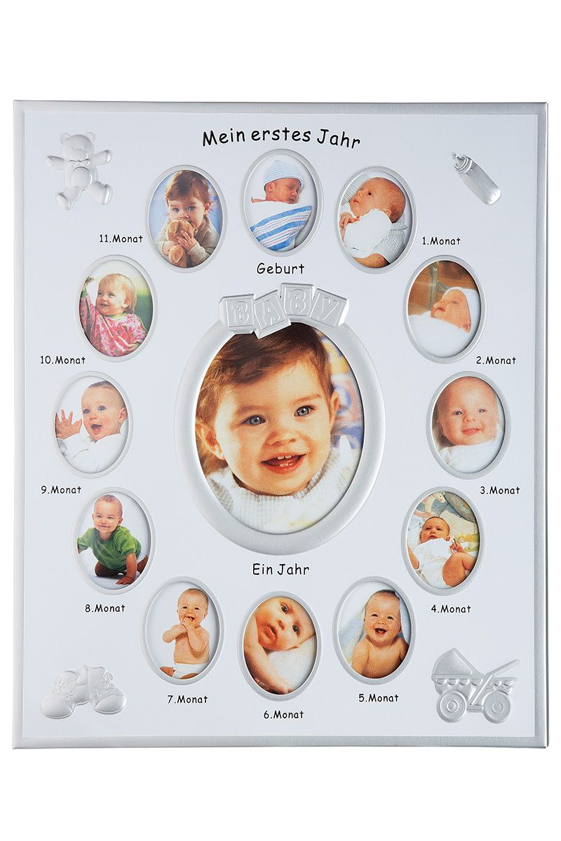 Aluminum Photo Frame My First Year Baby - Captured moments of an unforgettable year 
