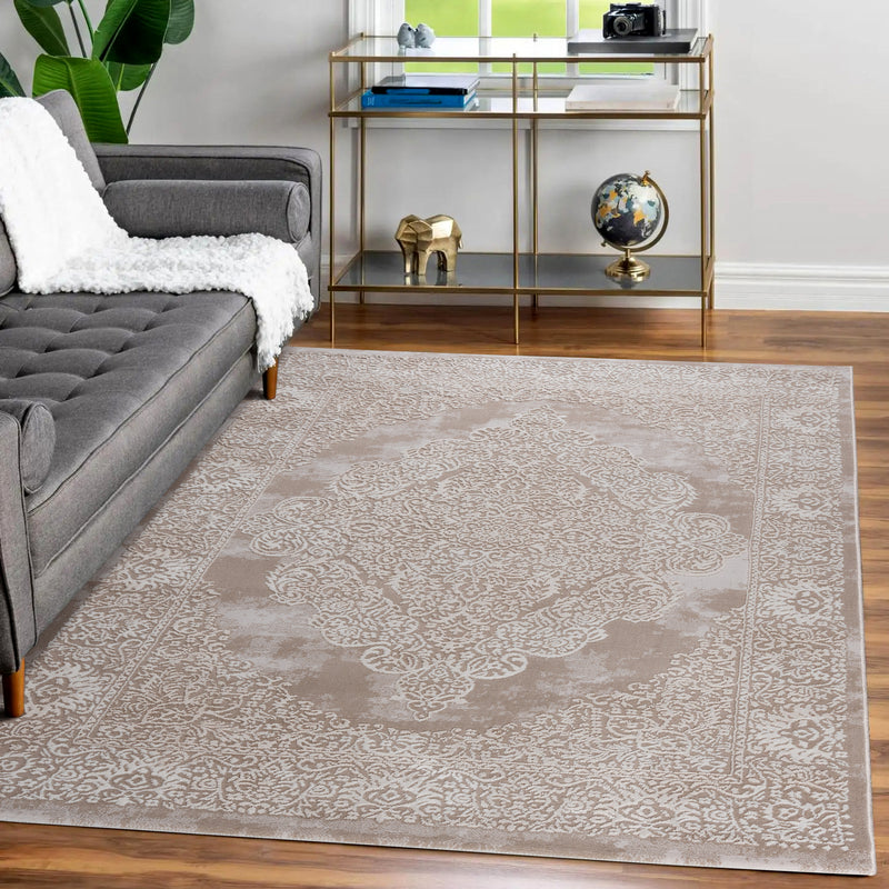 Sehrazat LEXA 4000 Cream Exquisite designer carpet in cream for sophisticated interiors