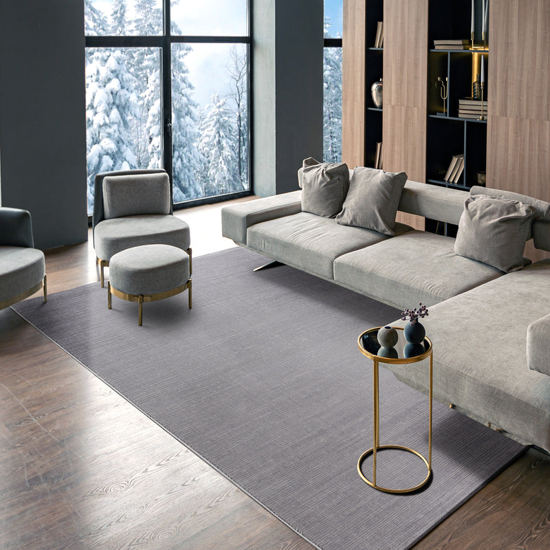 Sehrazat Premium Lima 6050 Collectie Grijs - Modern designtapijt met 3D-effect