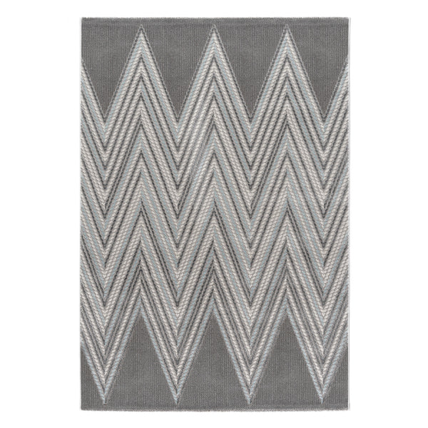 Sehrazat PREMIUM LUXURY COLLECTION - Moderner Designer Teppich Serie 6500 Grey Blue Grey mit 3D-Effekt