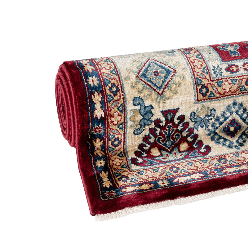 Hoogwaardig SEHRAZAT KLASSISCH ORNAMENT 1349-30 Rood oosters tapijt - luxueus design voor elegante woonsfeer