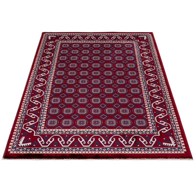 Hoogwaardig SEHRAZAT KLASSISCH ORNAMENT 1358 Rood oosters tapijt - luxueus design voor elegante woonsfeer