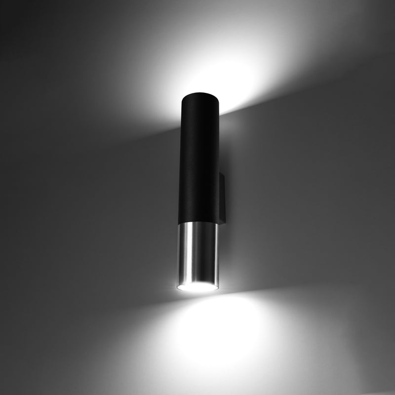 LOOPEZ wandlamp zwart/chroom