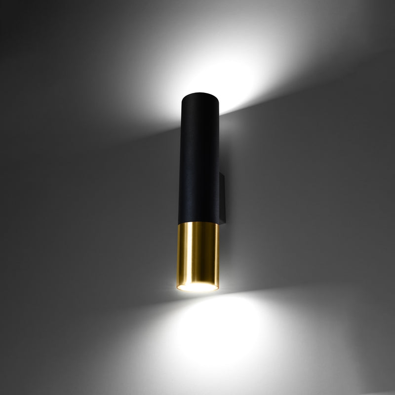 LOOPEZ wandlamp zwart/goud
