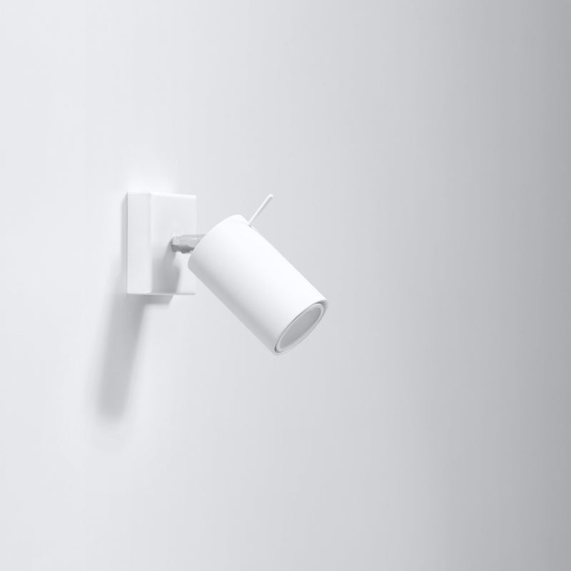 Wall light RING white with a switch