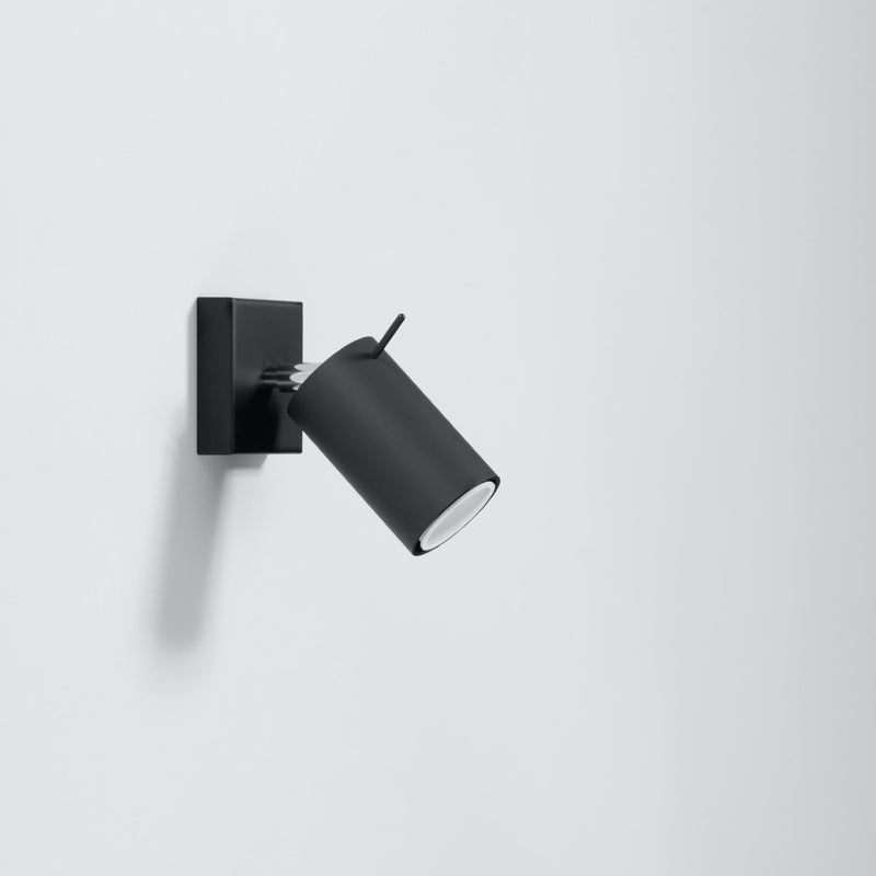 Wall light RING black one switch