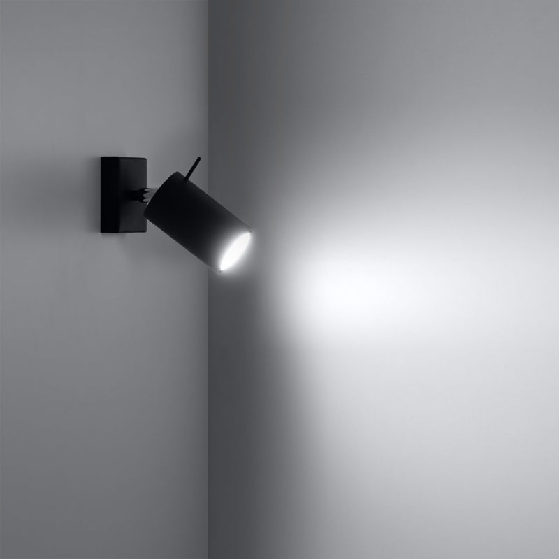 Wall light RING black one switch