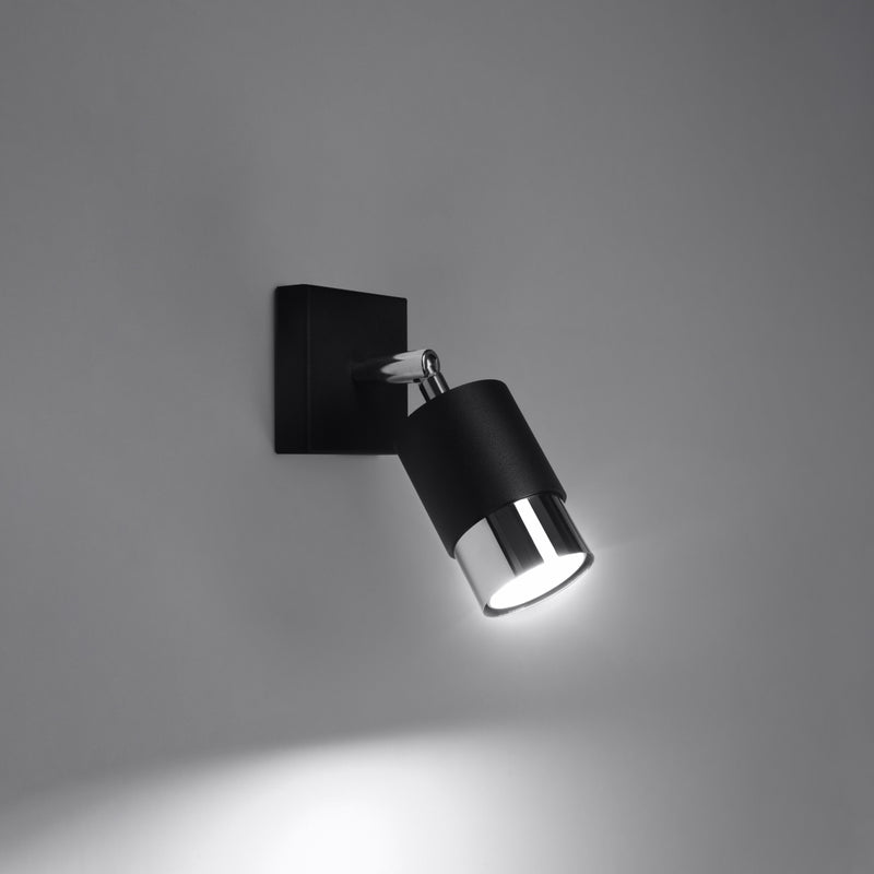 NERO wandlamp zwart/chroom