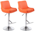 Set of 2 bar stools Club faux leather