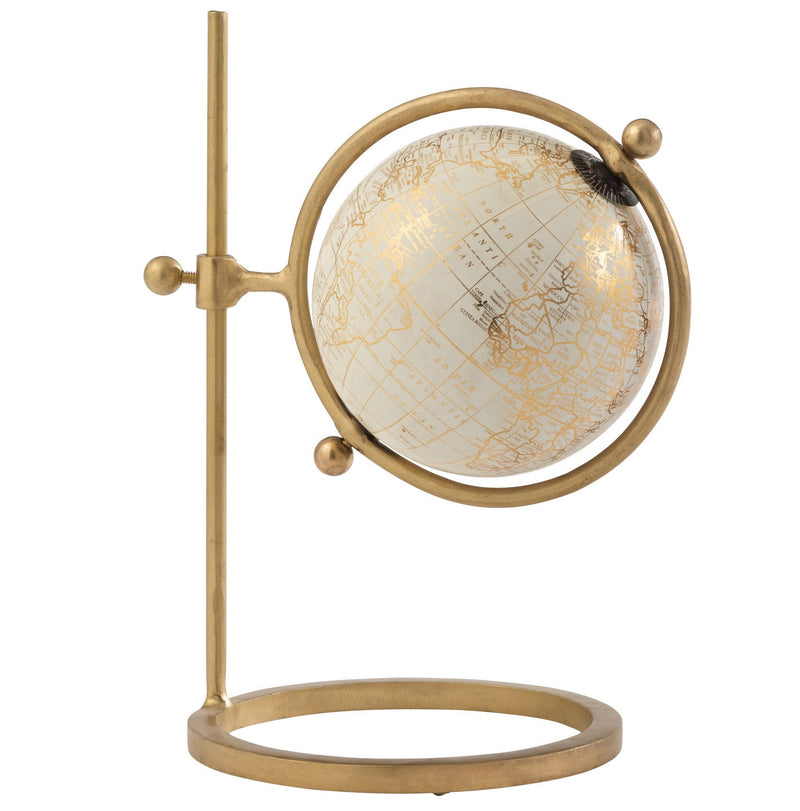 Luxurious world globes for stylish decoration - Handmade plastic globes in gold and white