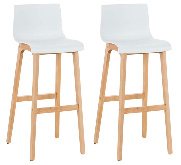 Set of 2 bar stools Hoover Natura