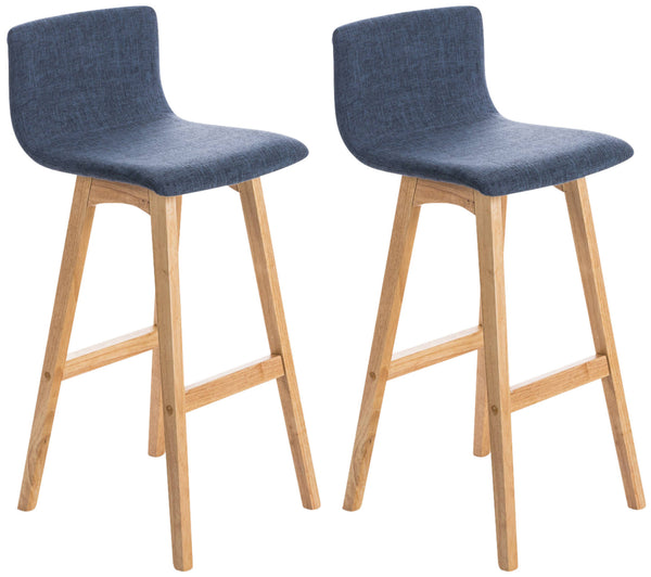Set of 2 bar stools Taunus fabric