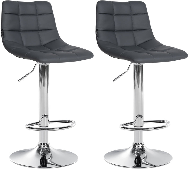 Set of 2 bar stools Jerry faux leather