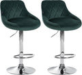 Set of 2 Lazio velvet bar stools