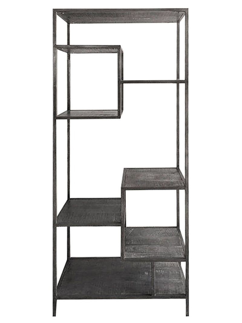 Nero metal shelf made of iron and mango wood - timeless, robust and tailor-made