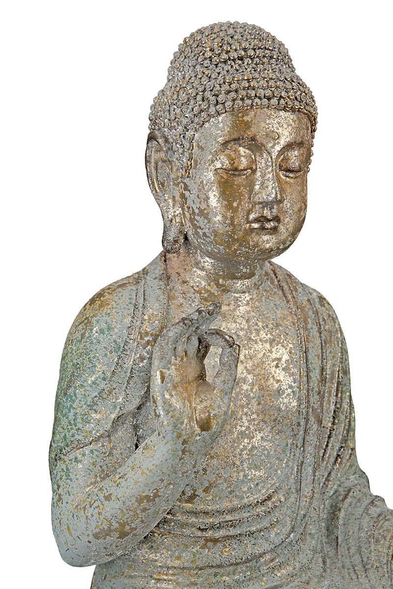 Boeddha Bodhi met antieke koperen afwerking - Geschikt voor buitengebruik 