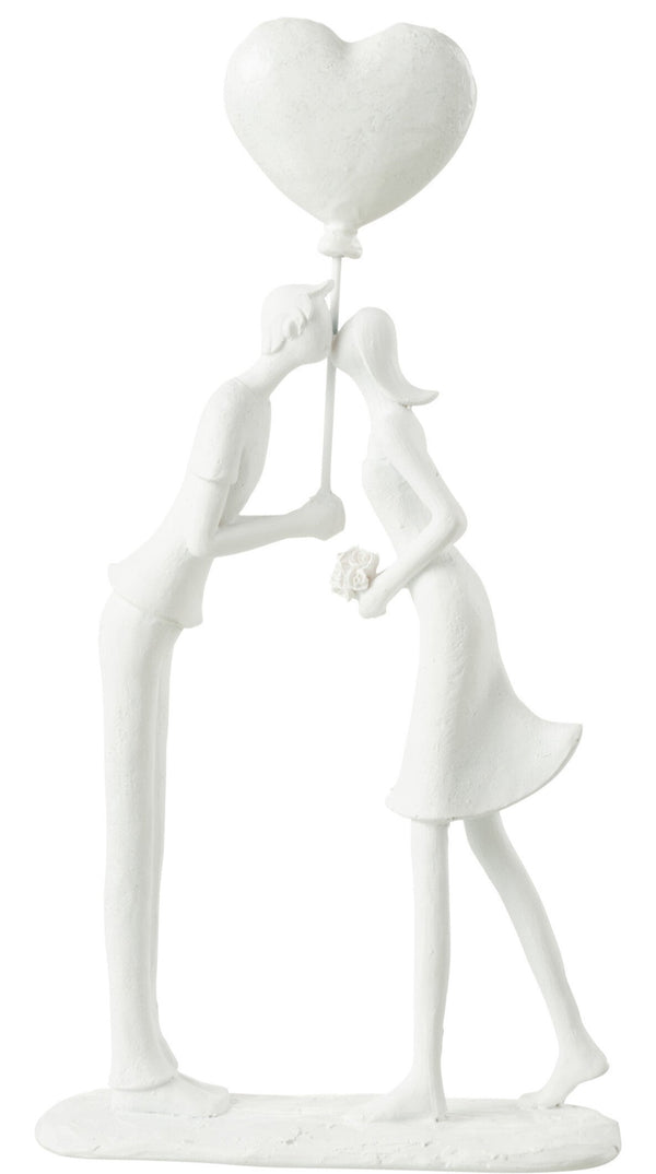 Handgefertigte Skulptur "Paar Kuss Herz Ballon " Romantische Geschenkidee