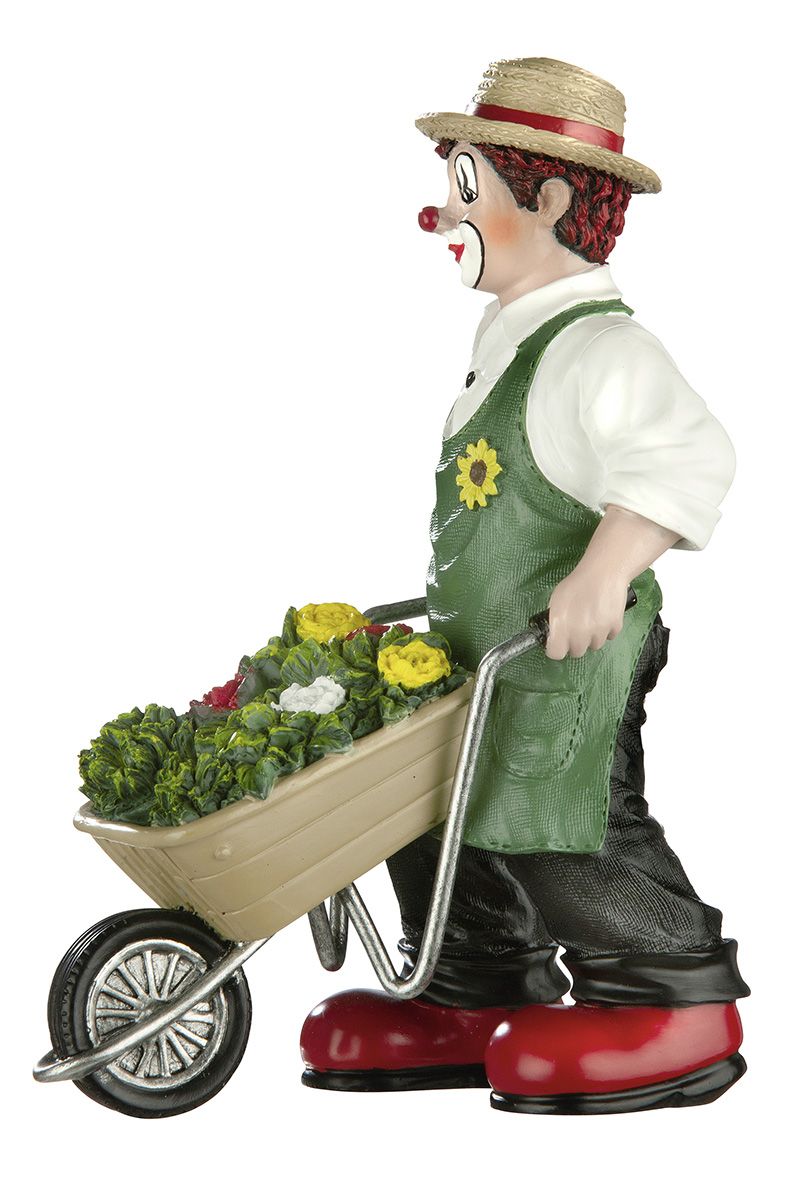 Clown tuingeluk - handgemaakt verzamelfiguur voor tuin- en clownliefhebbers