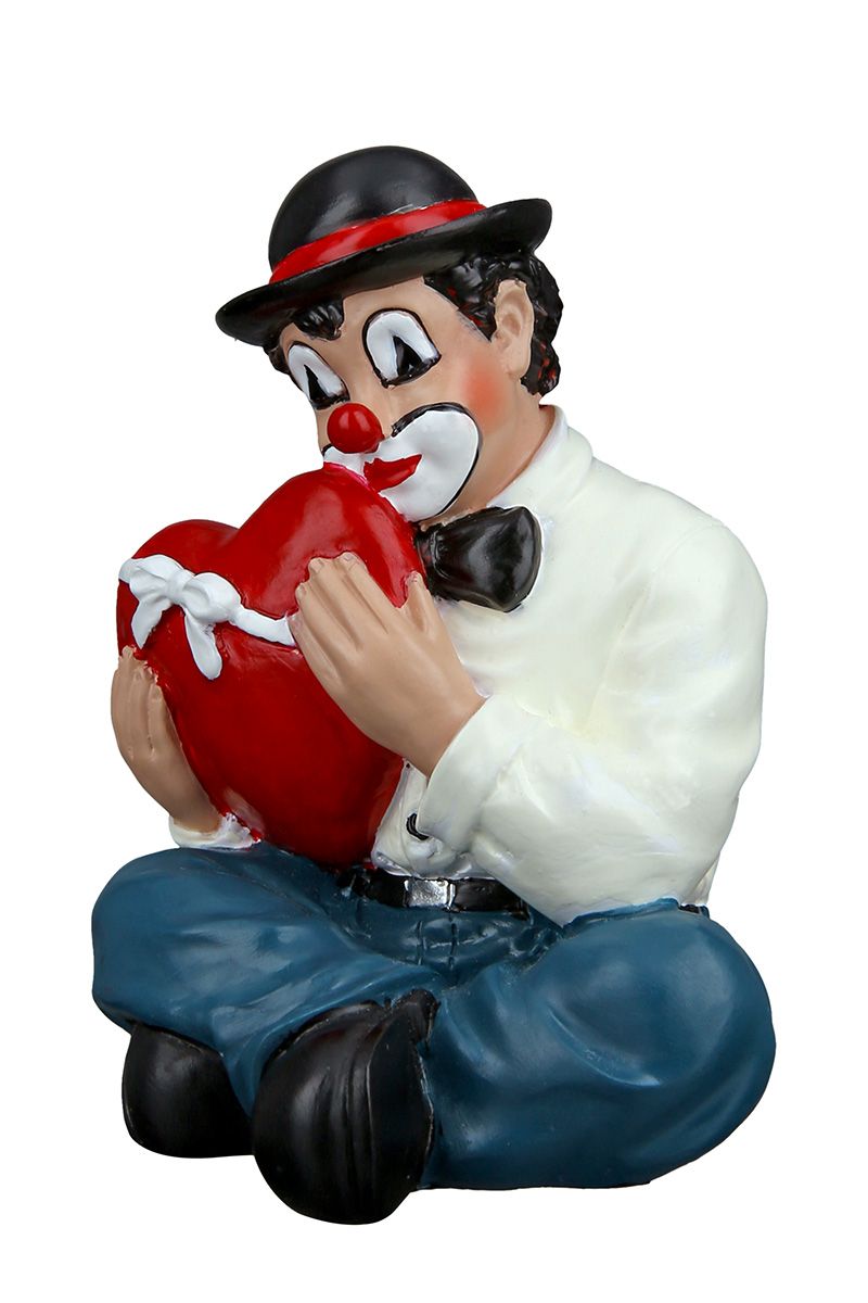 Clown Paket "Herzensgruß" – Handbemalte Sammlerfigur von Gilde handwerk