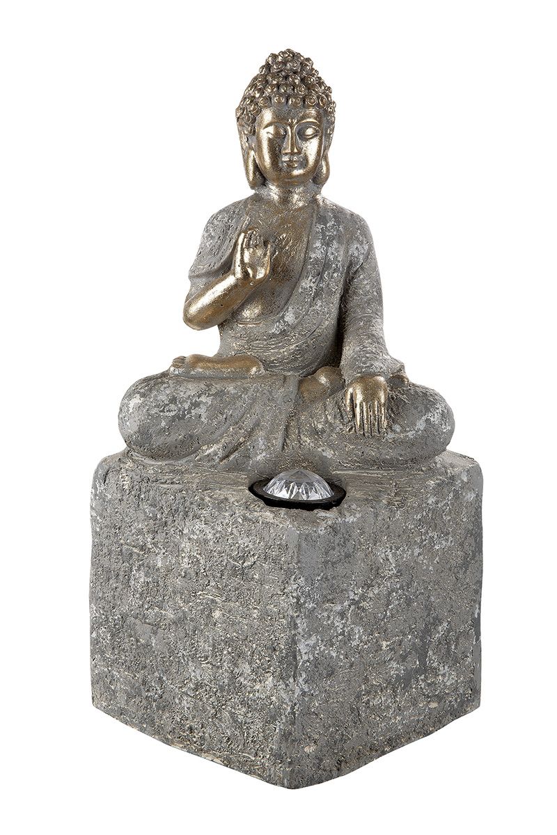 Magnesi LED Solar Buddha sitting suitable for outdoor use