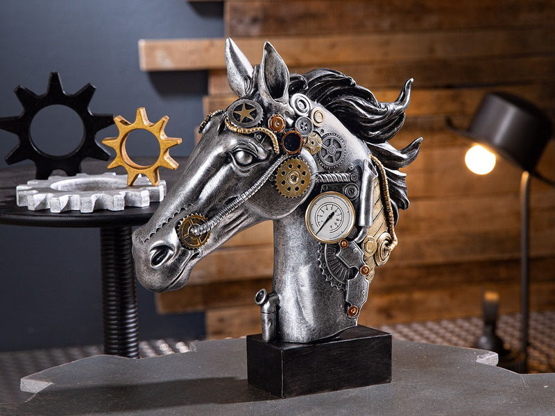 Steampunk Horse - Een betoverend kunstbeeld gemaakt van kunsthars