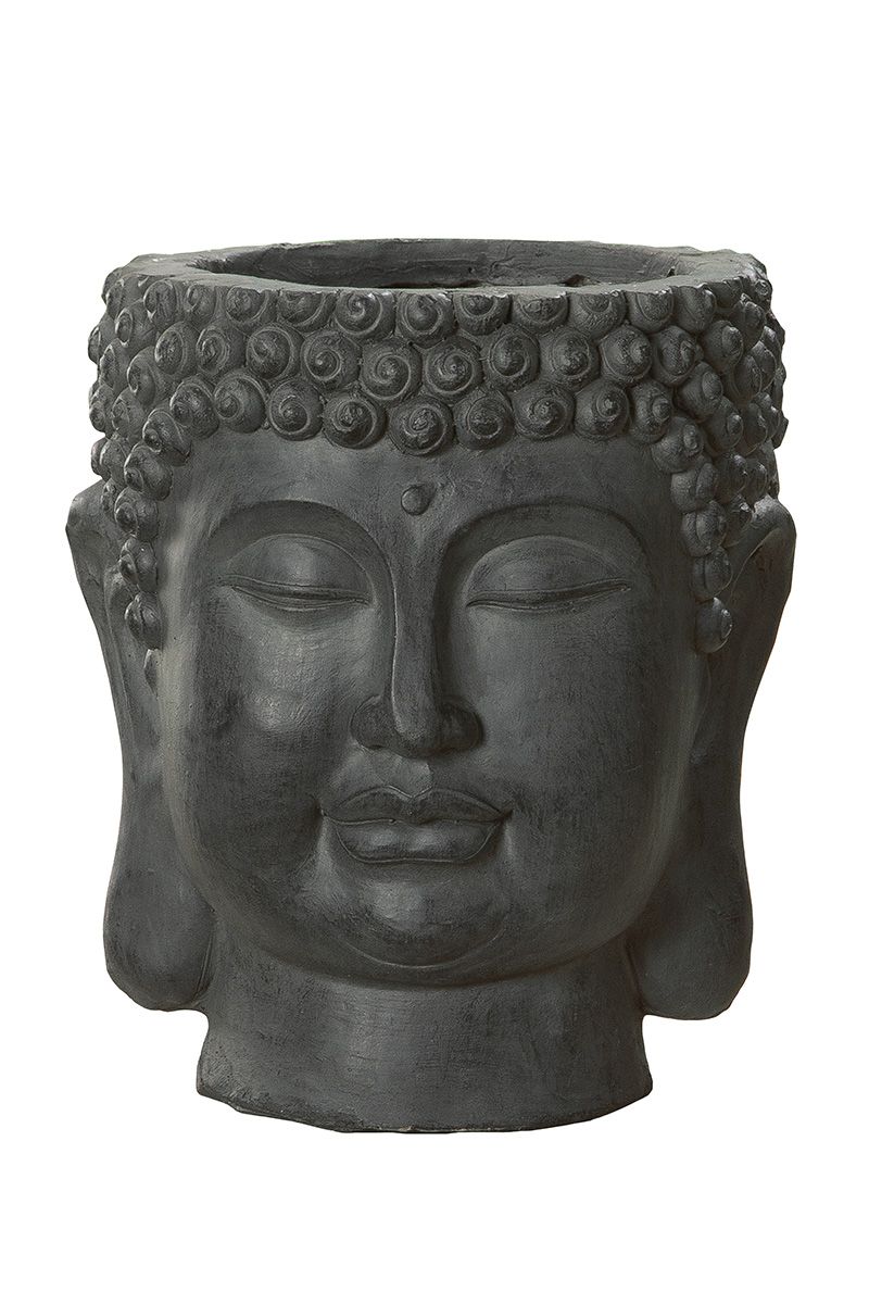 Magnesi Pflanzgefäß BUDDHA anthrazit Höhe 37.5cm für den Außenbereich geeignet