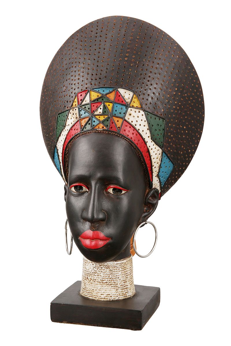 Poly female bust "Anouk" - artistic African sculpture