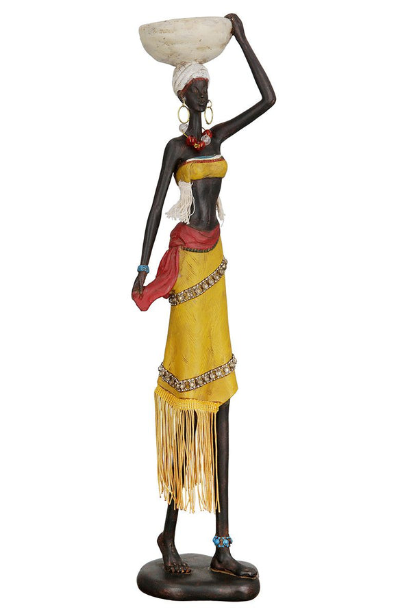 Poly African woman "Auma" - An authentic art figure in an impressive size