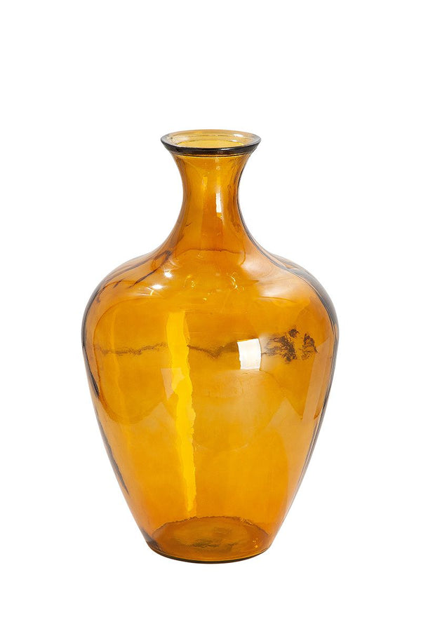 Glazen vloervaas Arturo amber hoogte 65cm