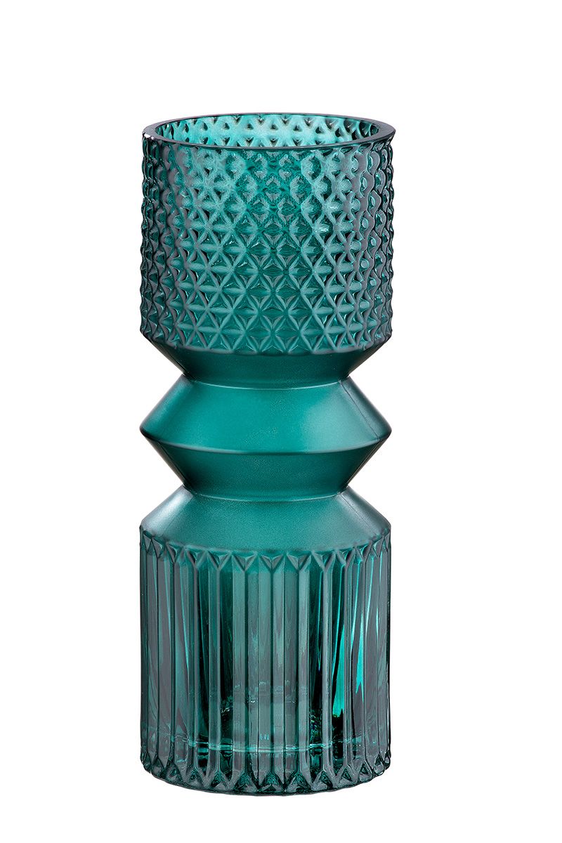 Glass vase Pintu matt green height 25cm or 30cm