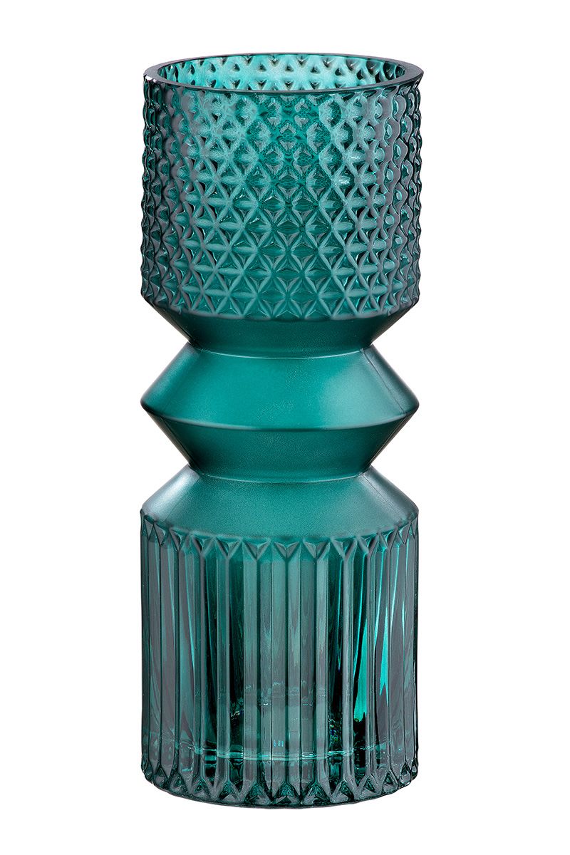 Glass vase Pintu matt green height 25cm or 30cm