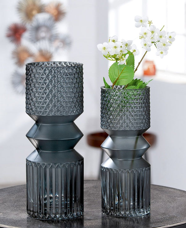 Glass vase Pintu matt dark gray Height 25cm or 30cm