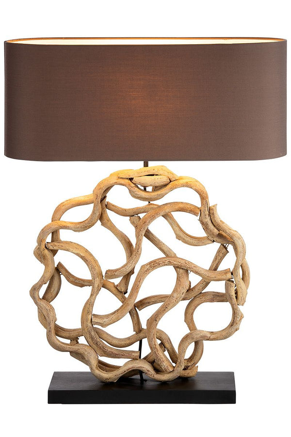 Handmade "Circle of Roots" lamp - A work of art made of light and wood by Gilde