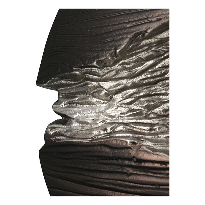 Slice of Art Handcrafted aluminum sculpture with a unique linear structure