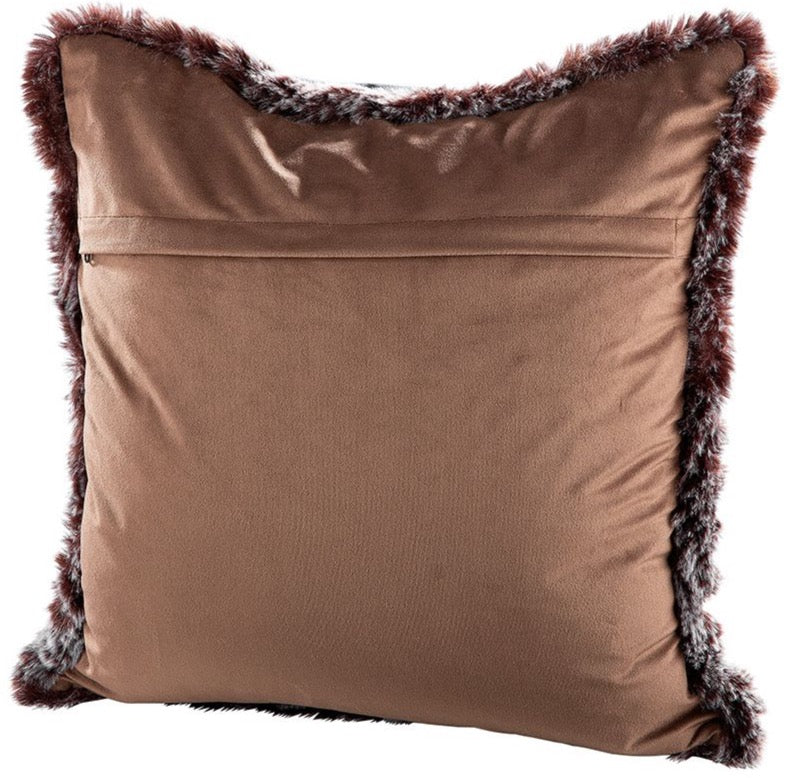 Set of 2 Unique Winter Cushions with Deer Motif and Velvet Backing - An elegant decoration for any room