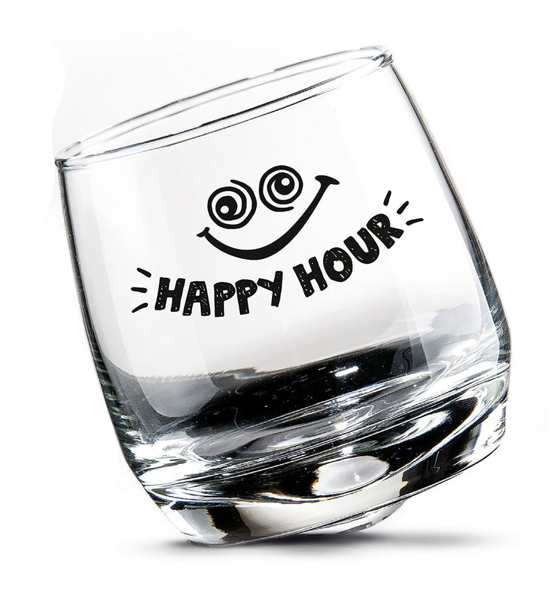 Set of 2 shaker glasses "Happy Hour" - funny gift idea for party lovers, handmade by people with disabilities