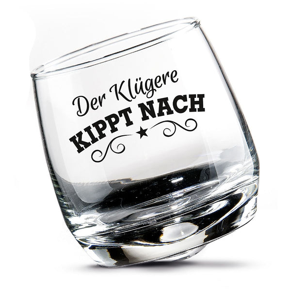 De slimmeriken tippen - een wankel glas als origineel cadeau-idee voor feestliefhebbers en whiskyliefhebbers