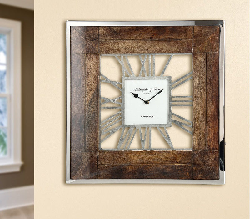 Wooden wall clock London height 40cm