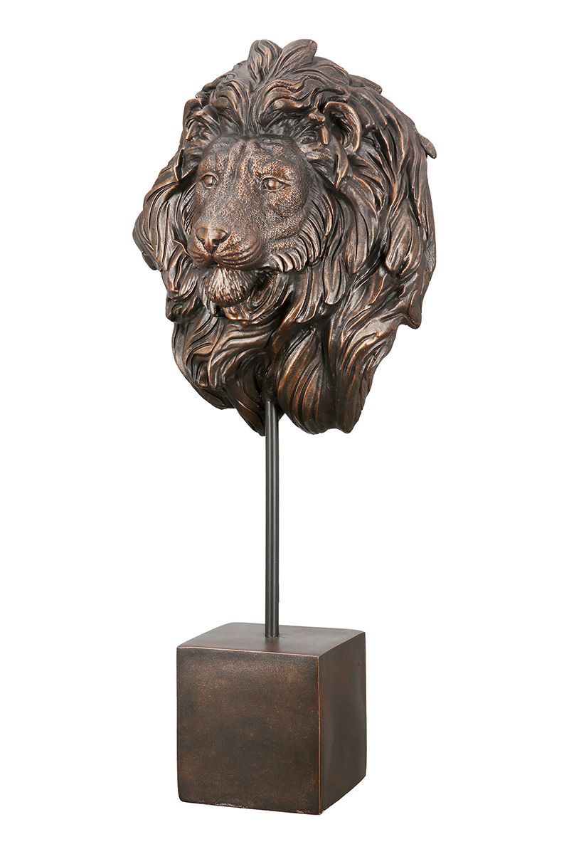 Poly Skulptur Leopard Tiger Löwe Antique antik bronzefarben NEUHEIT