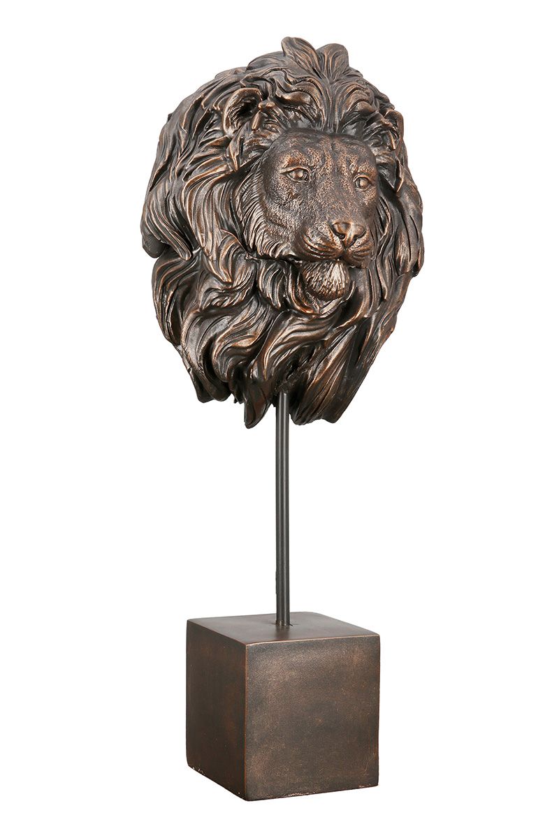 Poly Skulptur Leopard Tiger Löwe Antique antik bronzefarben NEUHEIT