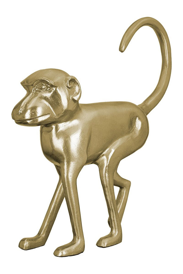 Aluminium sculptuur "Aap" Een realistische en duurzame weergave van een lachende aap
