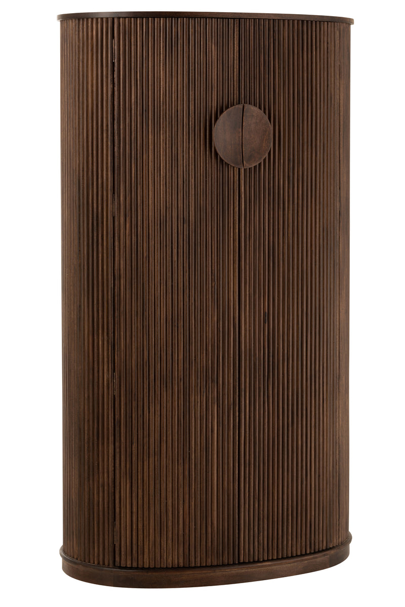 Exquisite design and functionality are combined in the handmade bar cabinet Reyi made of mango wood