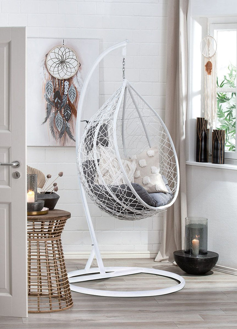 White hanging chair 'Style' – metal, 130kg load capacity