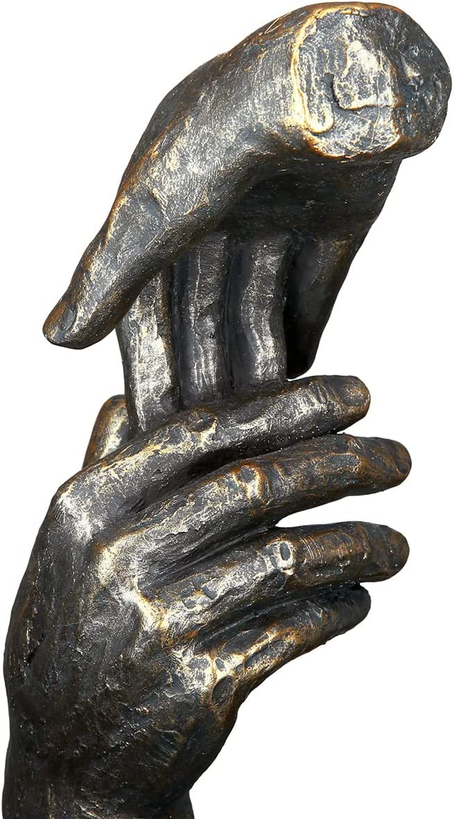 Casablanca deco sculptuur helpende hand - gemaakt van poly met slogan geschenk en decoratie Hoogte 21 cm