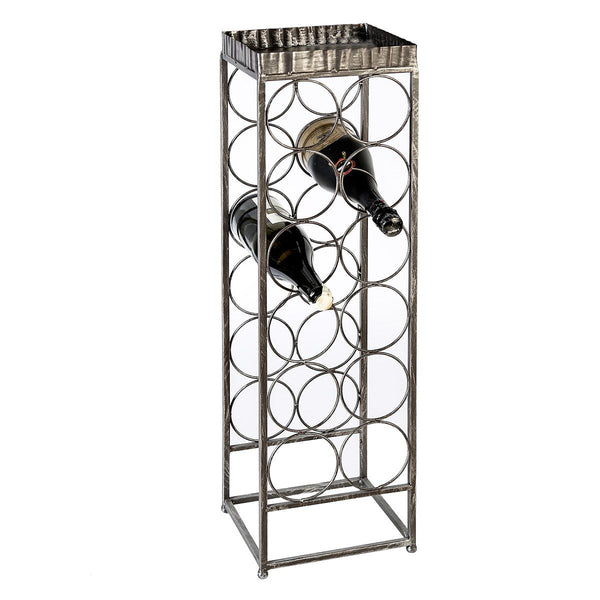 Stylish set of 2 wine racks "Albany" Hand-forged metal for 12 bottles each.