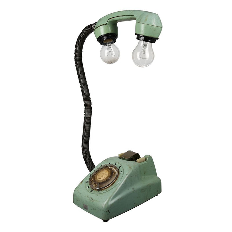 Decoratieve tafellamp "Old Phone" in vintage design Handgemaakt
