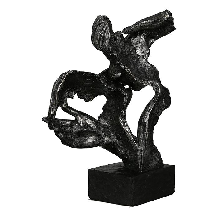 Sculpture antique finish kissing couple lovers